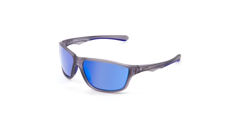 2025 Sinner Eyak Sunglasses Crystal Grey/Blue Polarized Lens